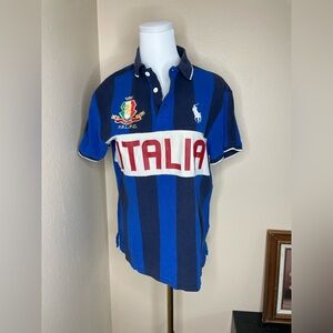 Ralph Lauren Men's Blue Italia Polo Shirt Medium